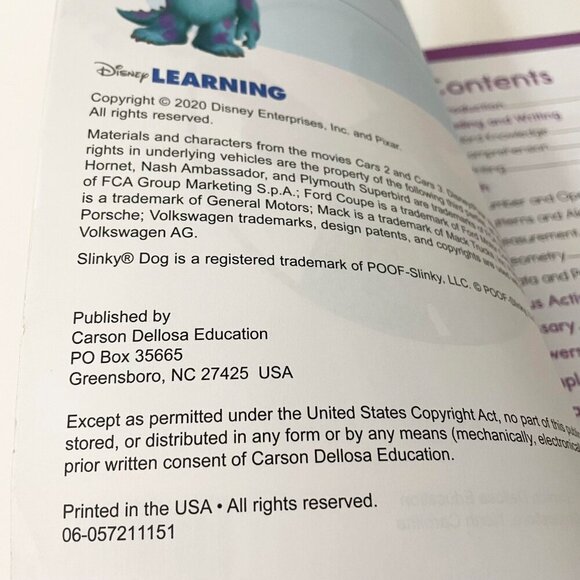 Disney Pixar Magical Adventures in Third Grade Learning Book - Picture 10 of 16